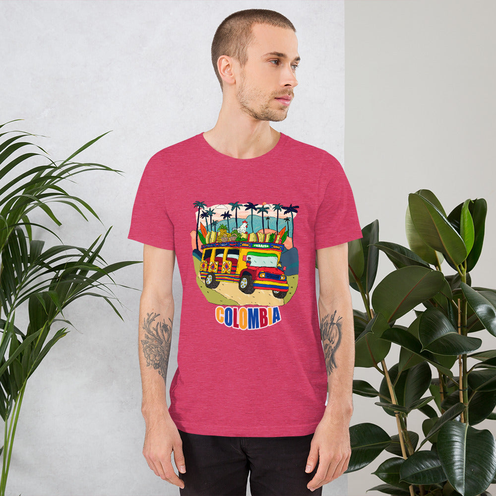 ragnacold Short-sleeve unisex t-shirt chiva colombia - ragnacold Heather Raspberry / S