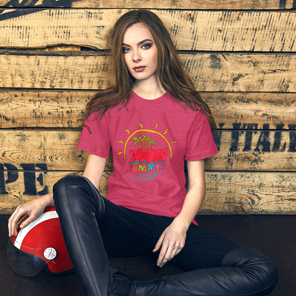 Unisex t-shirt summer is my season - ragnacold Heather Raspberry / S