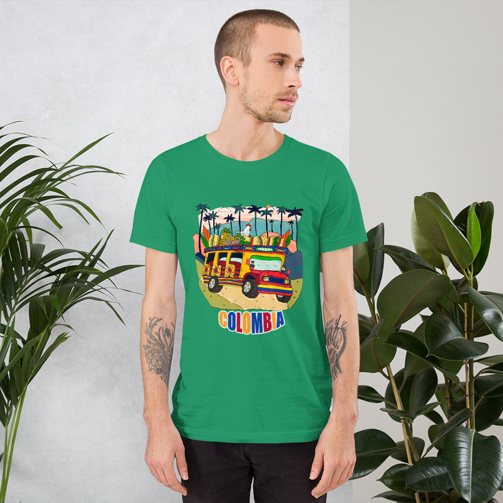 ragnacold Short-sleeve unisex t-shirt chiva colombia - ragnacold Kelly / XS