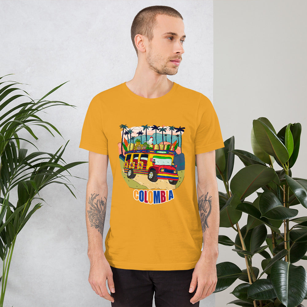 ragnacold Short-sleeve unisex t-shirt chiva colombia - ragnacold Mustard / XS