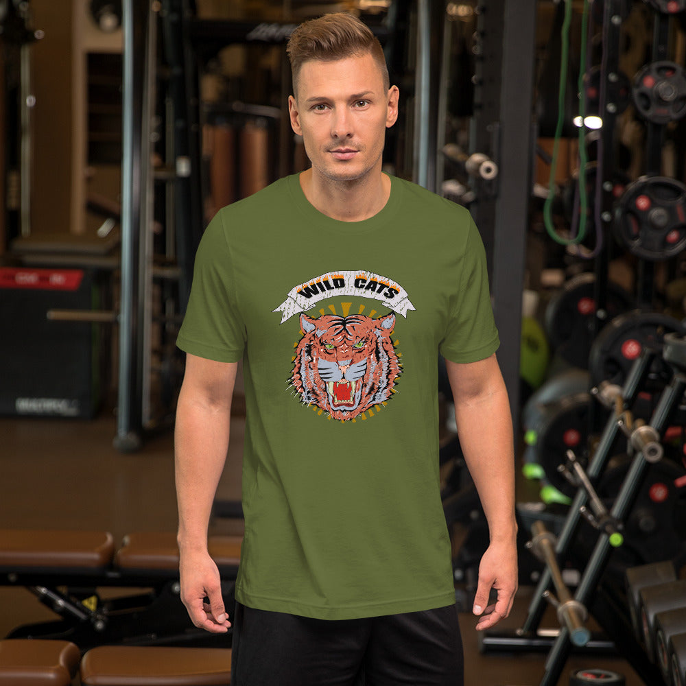 Short-Sleeve Unisex T-Shirt wild cats - ragnacold Olive / S