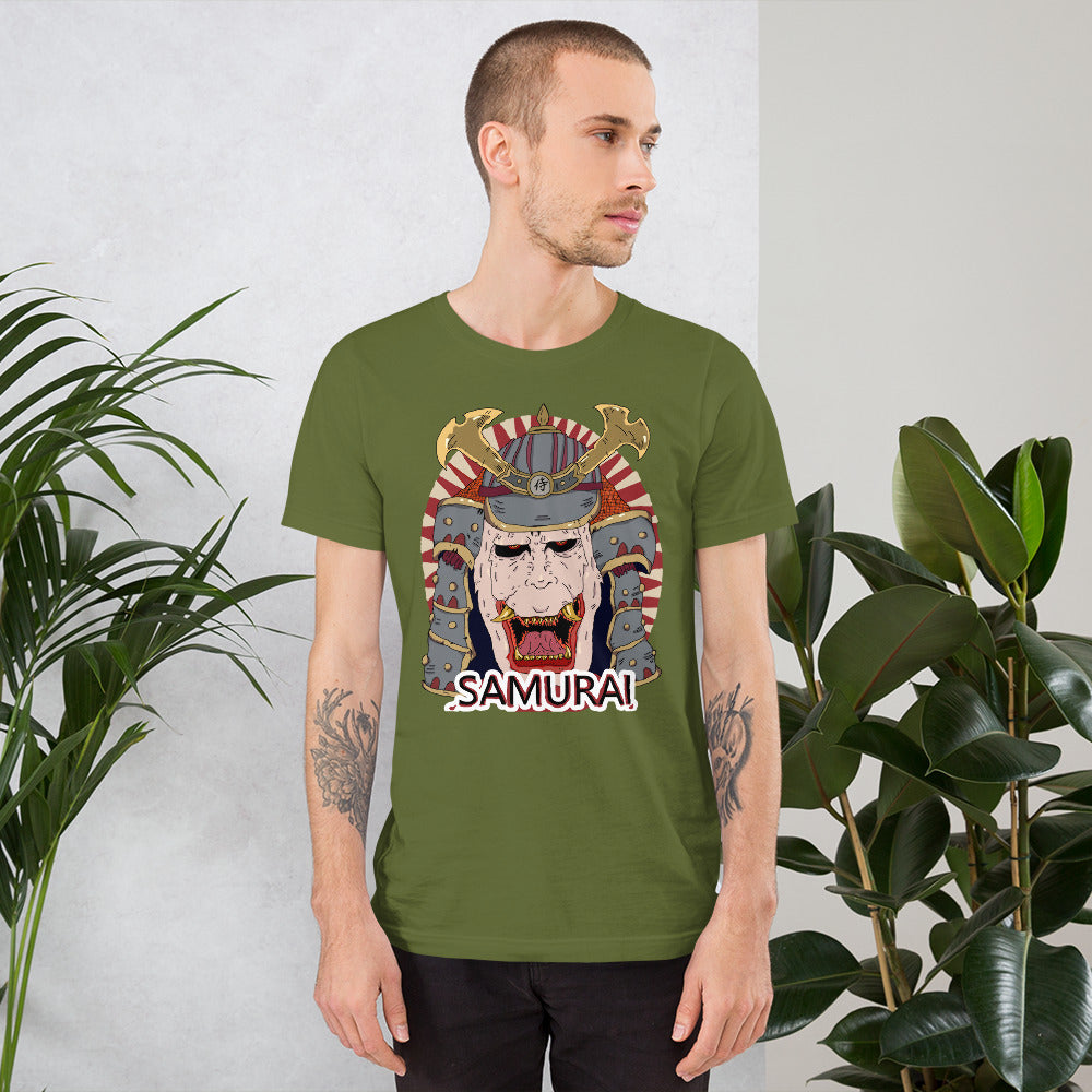 Short-Sleeve Unisex T-Shirt zombie samurai - ragnacold Olive / S