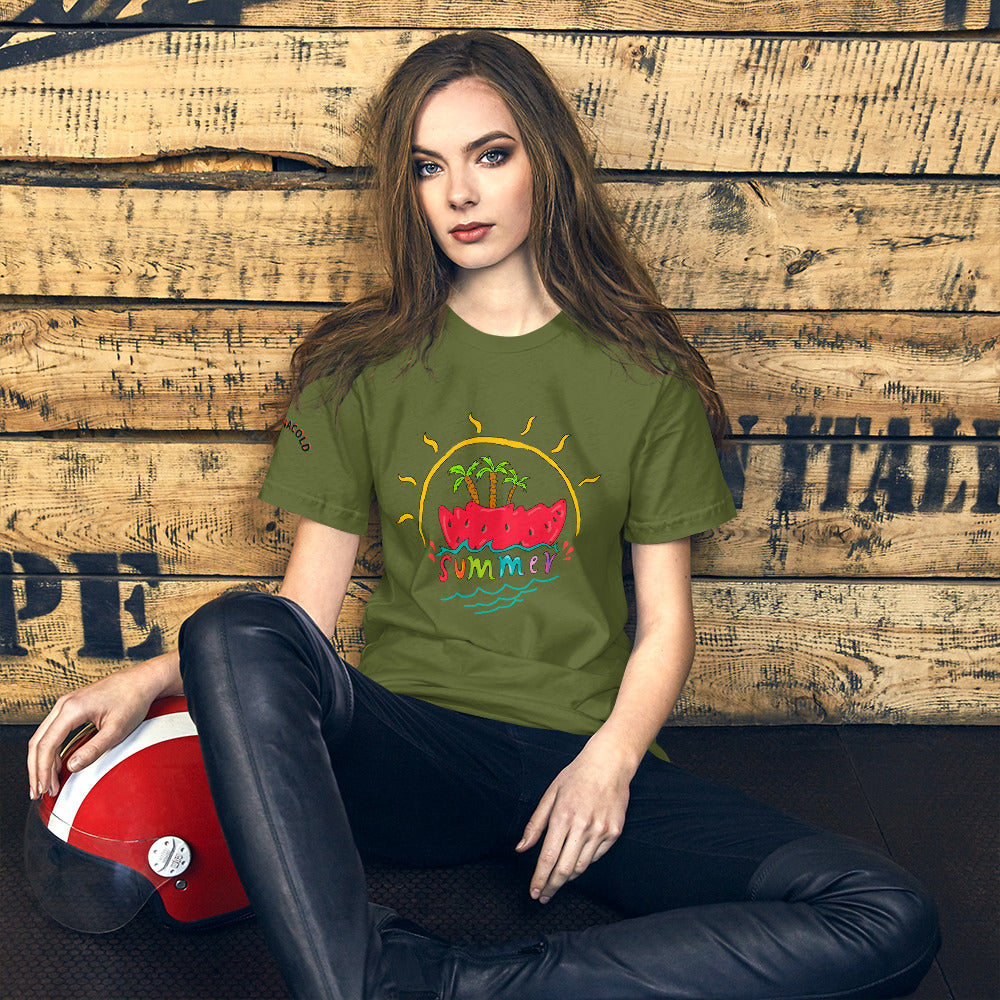 Unisex t-shirt summer is my season - ragnacold Olive / S