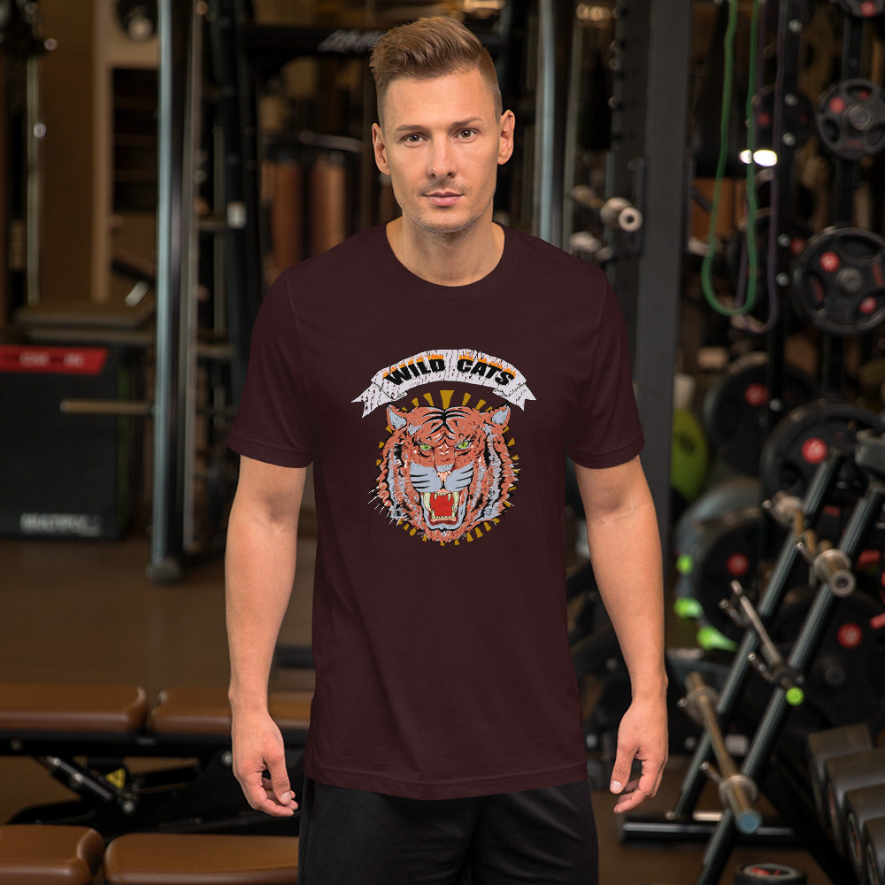 Short-Sleeve Unisex T-Shirt wild cats - ragnacold Oxblood Black / S