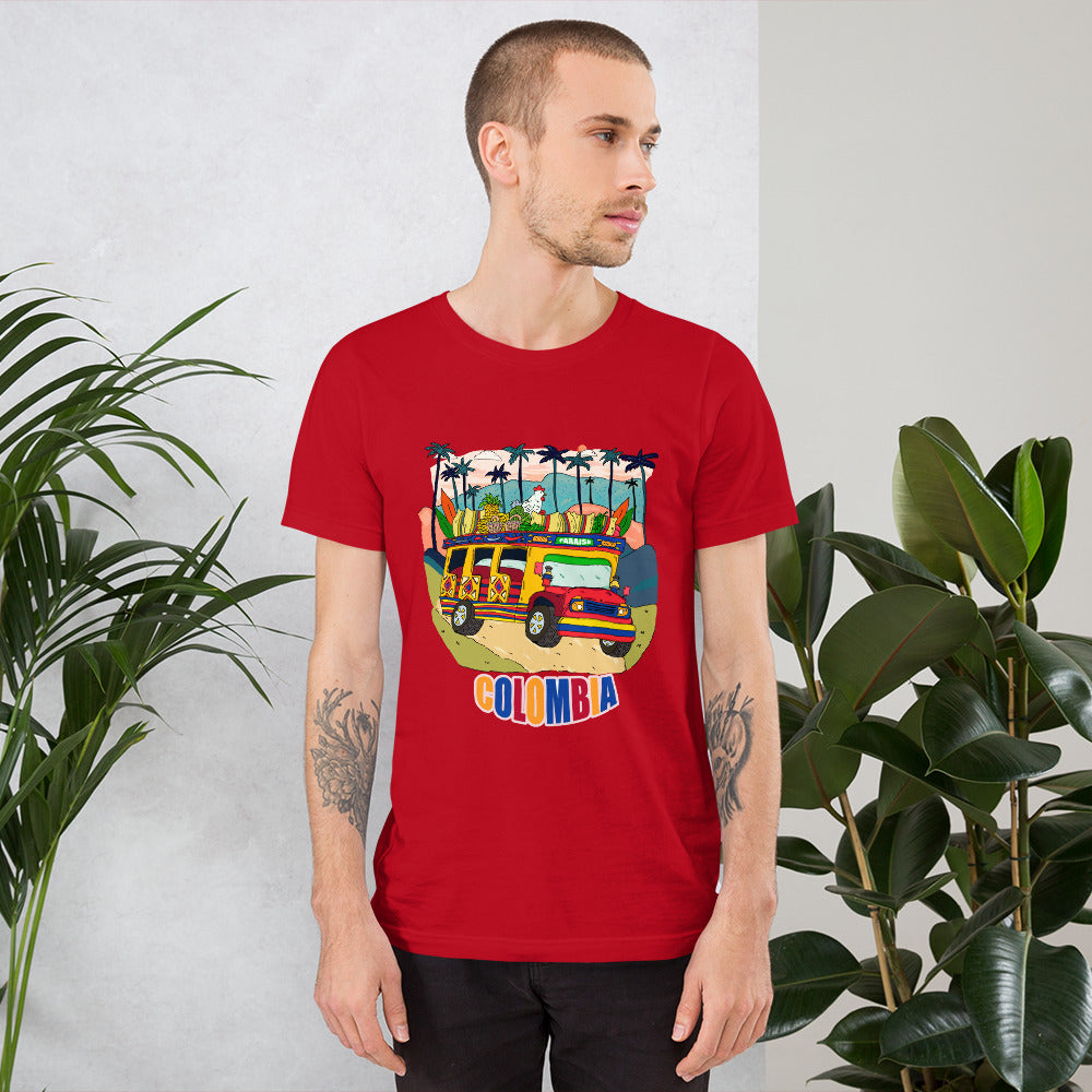 ragnacold Short-sleeve unisex t-shirt chiva colombia - ragnacold Red / XS