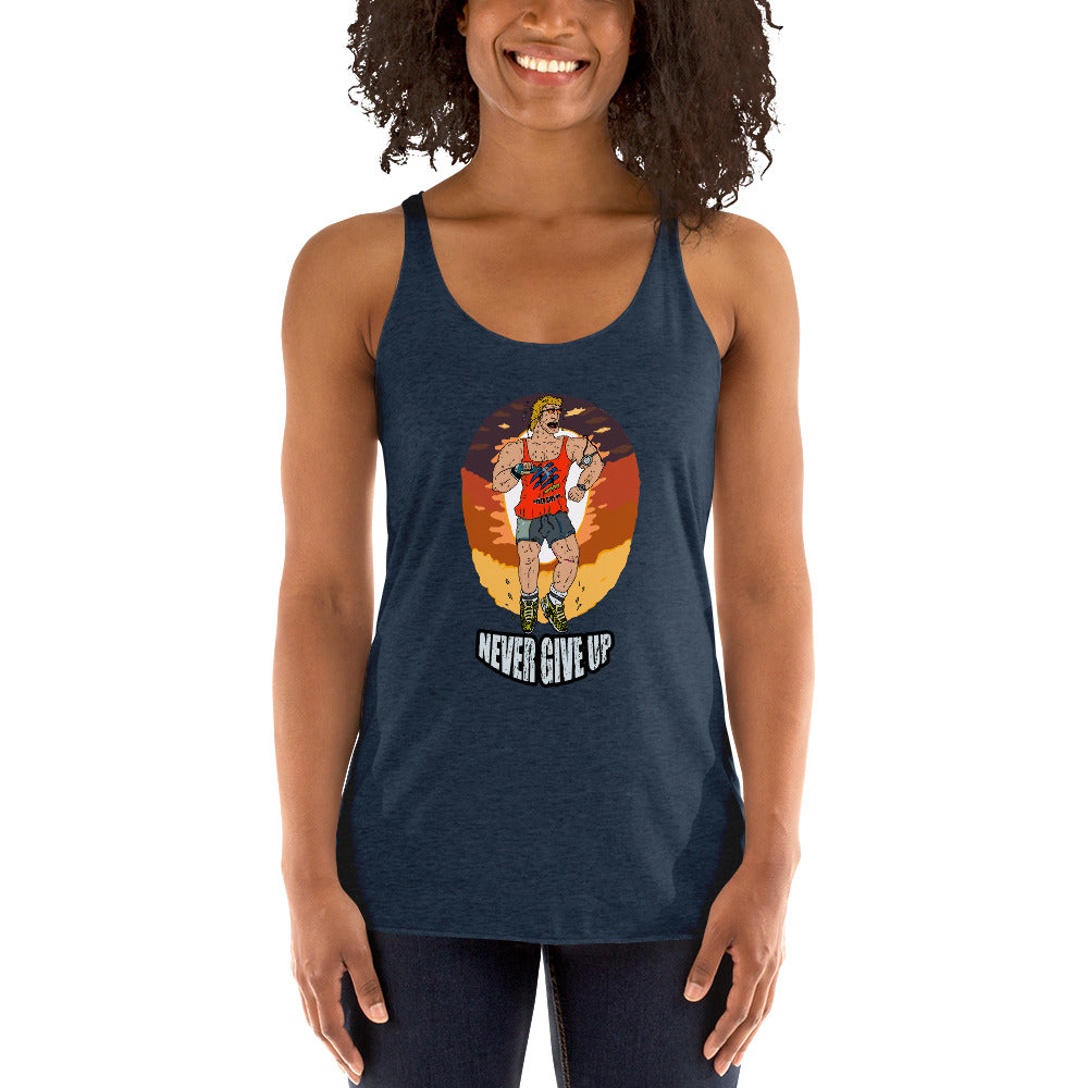 Women's Racerback Tank sport running - ragnacold Vintage Navy / XS