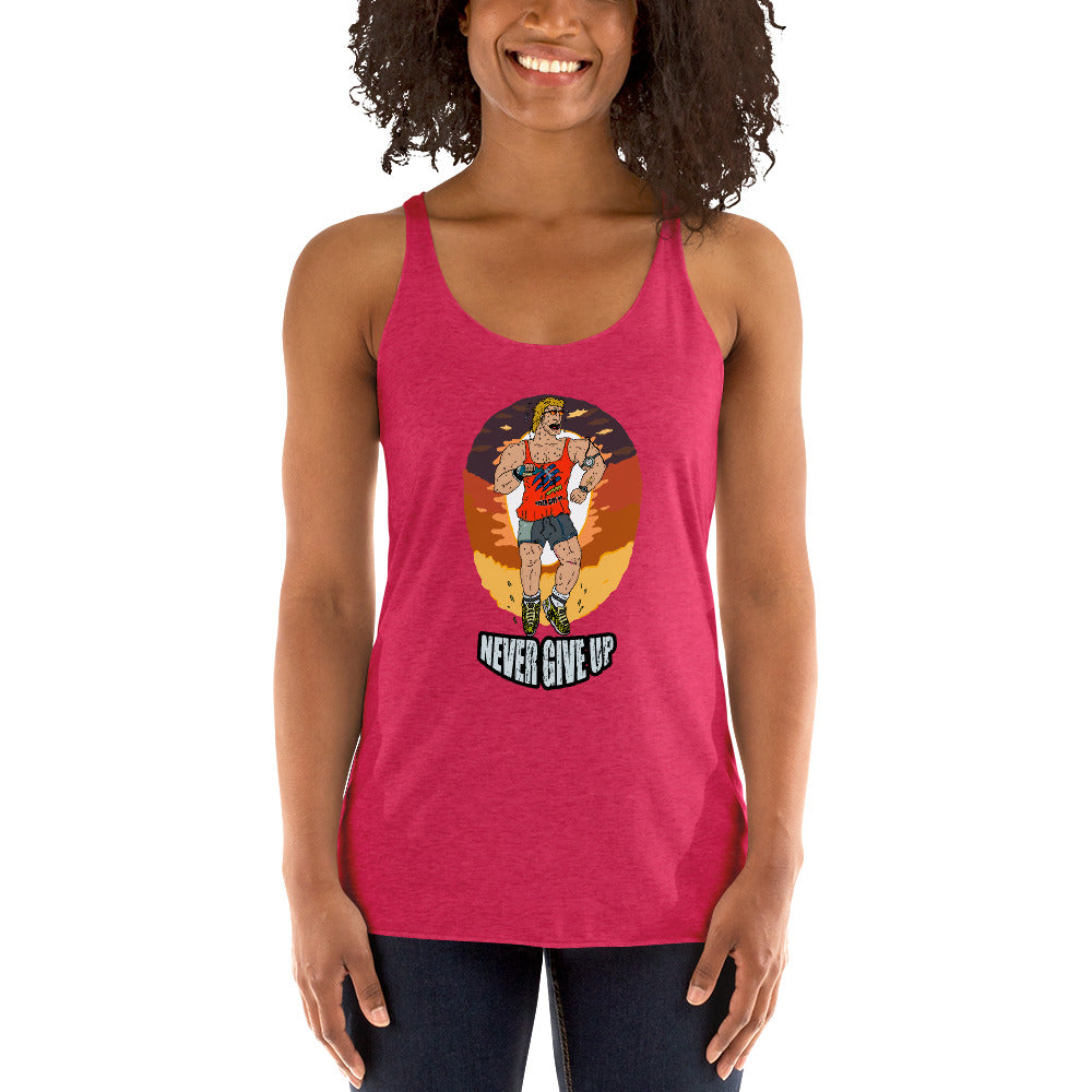 Women's Racerback Tank sport running - ragnacold Vintage Shocking Pink / XS