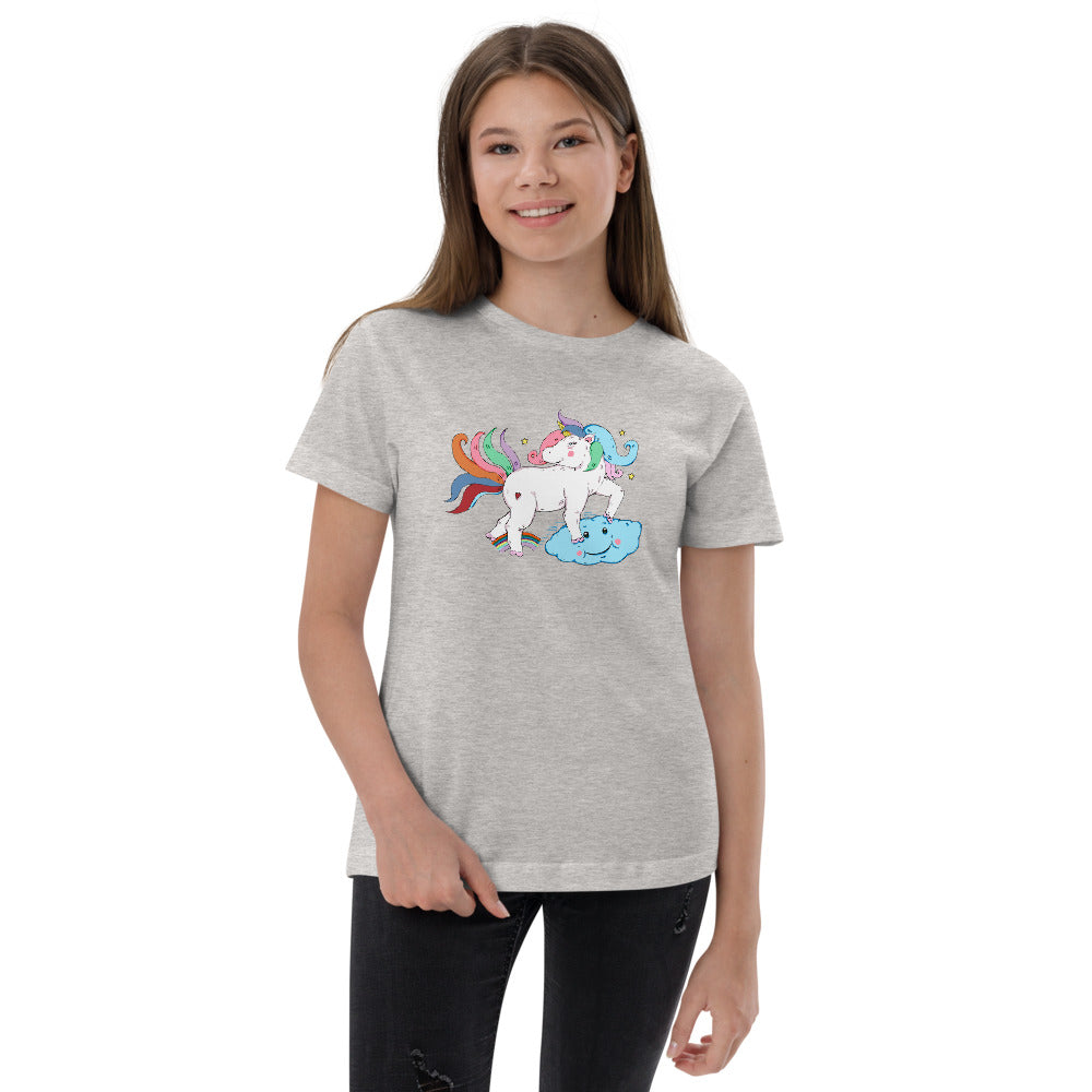 Youth jersey t-shirt unicorn - ragnacold Heather / XS