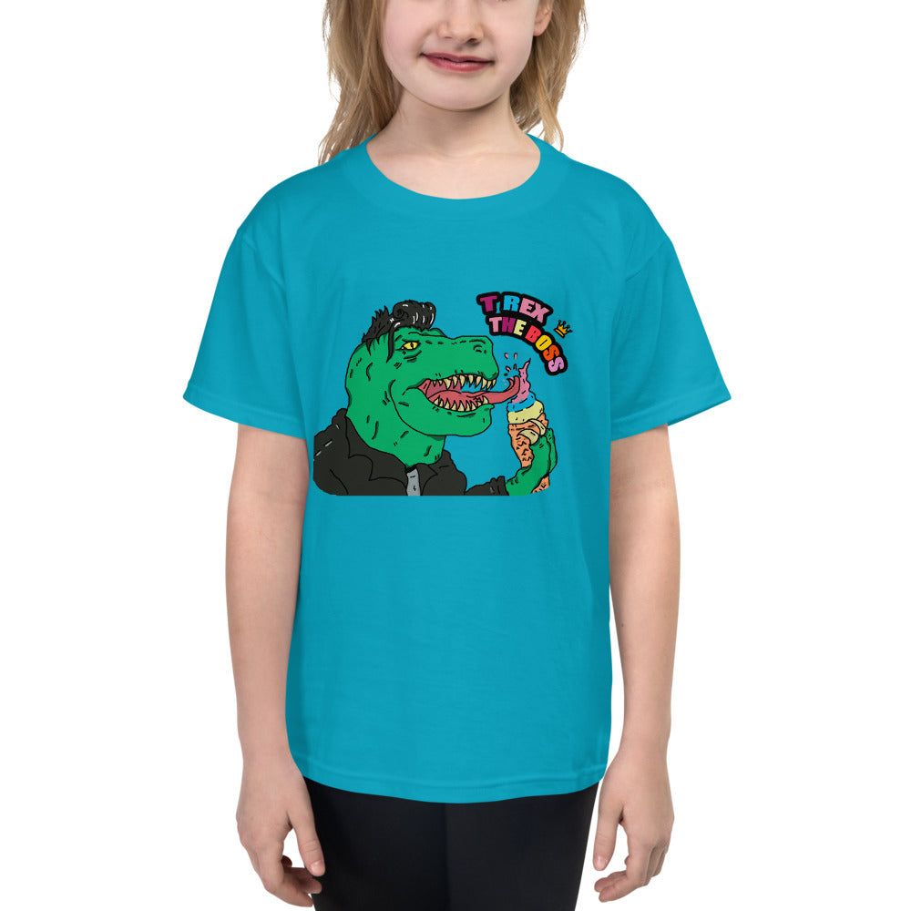 Youth Short Sleeve T-Shirt rex icecream - ragnacold Caribbean Blue / XS