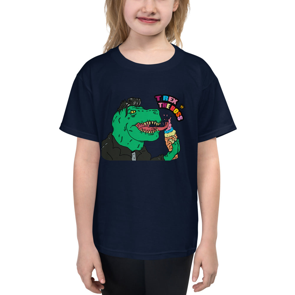 Youth Short Sleeve T-Shirt rex icecream - ragnacold Navy / XS