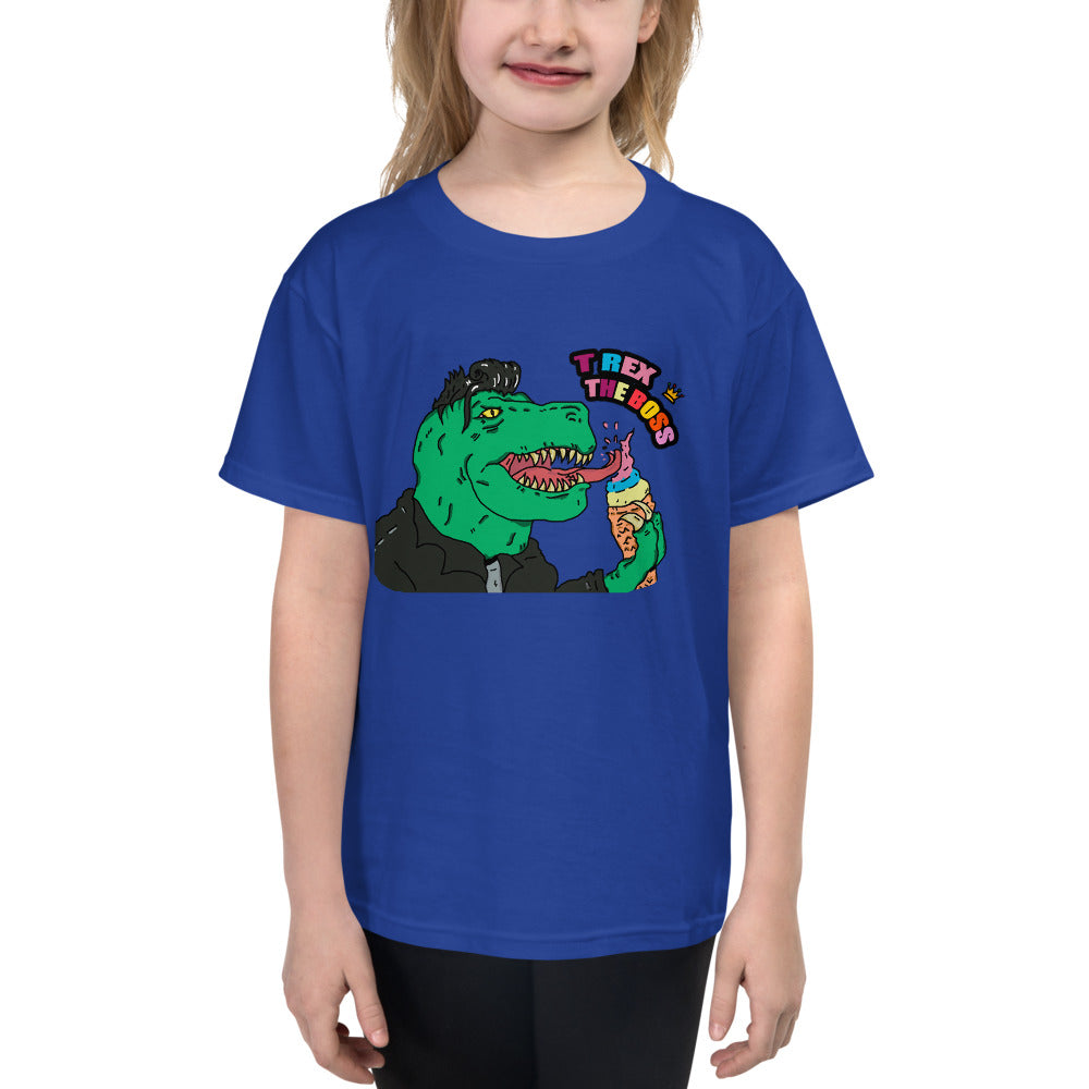 Youth Short Sleeve T-Shirt rex icecream - ragnacold Royal Blue / XS