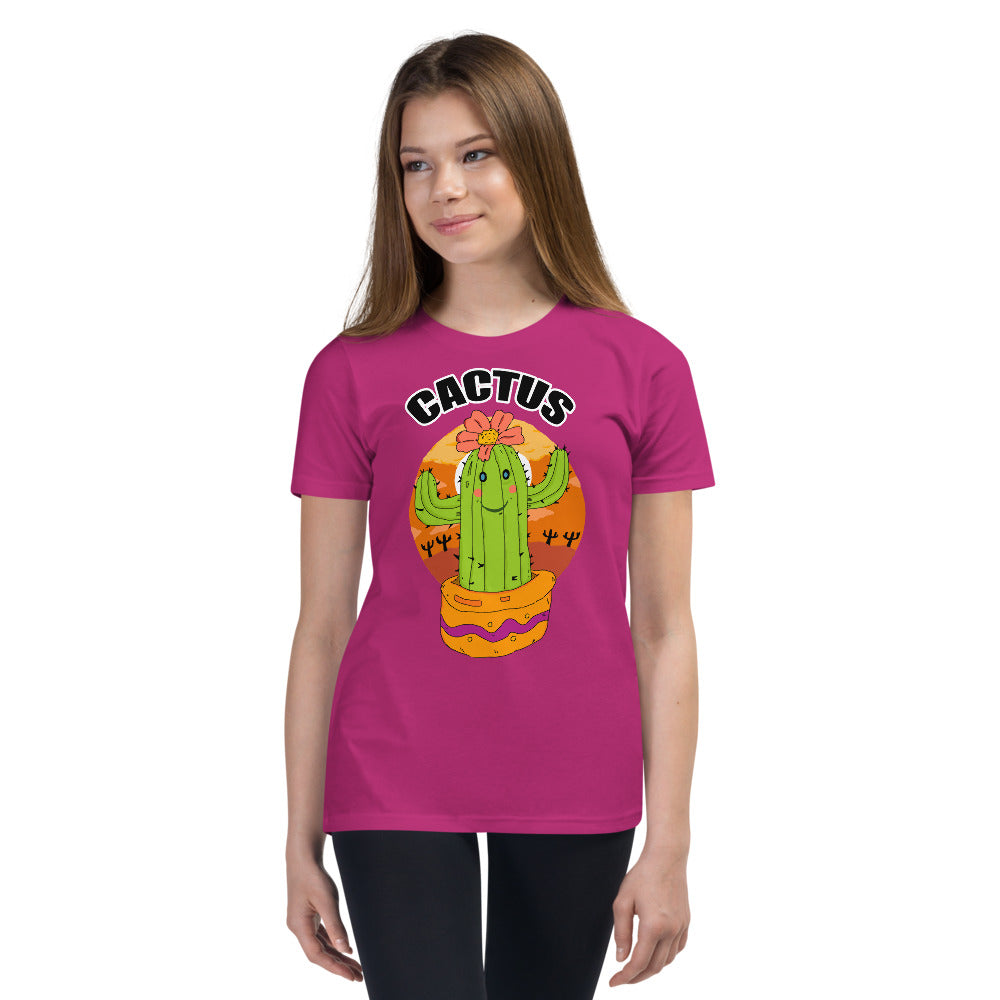 Youth Short Sleeve T-Shirt cactus green life - ragnacold Berry / S