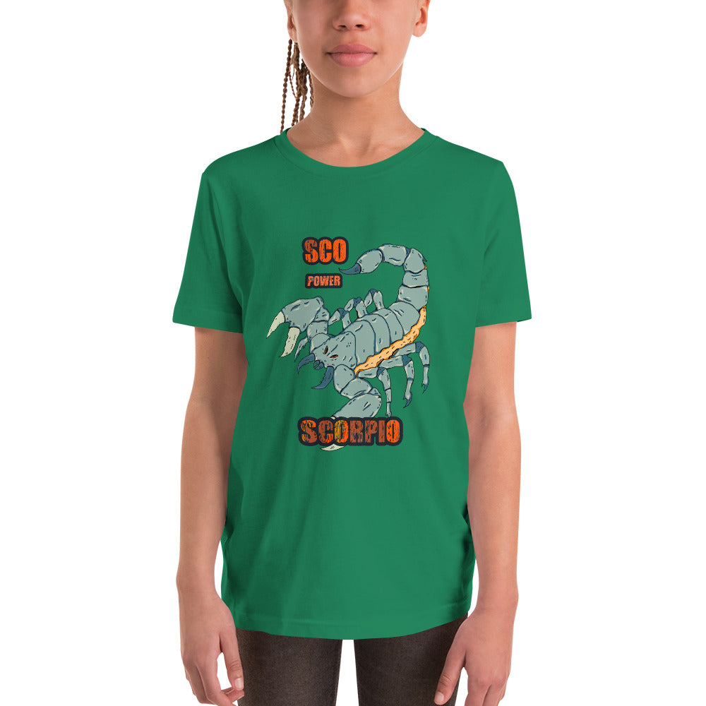 Youth Short Sleeve T-Shirt scorpion power - ragnacold Kelly / S