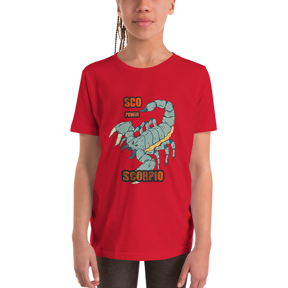 Youth Short Sleeve T-Shirt scorpion power - ragnacold Red / S