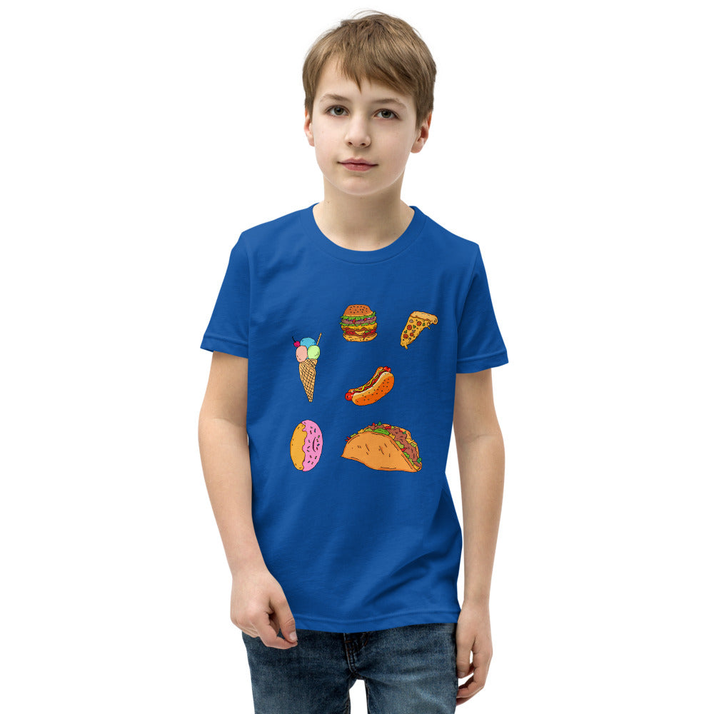 Youth Short Sleeve T-Shirt tasy food - ragnacold True Royal / S