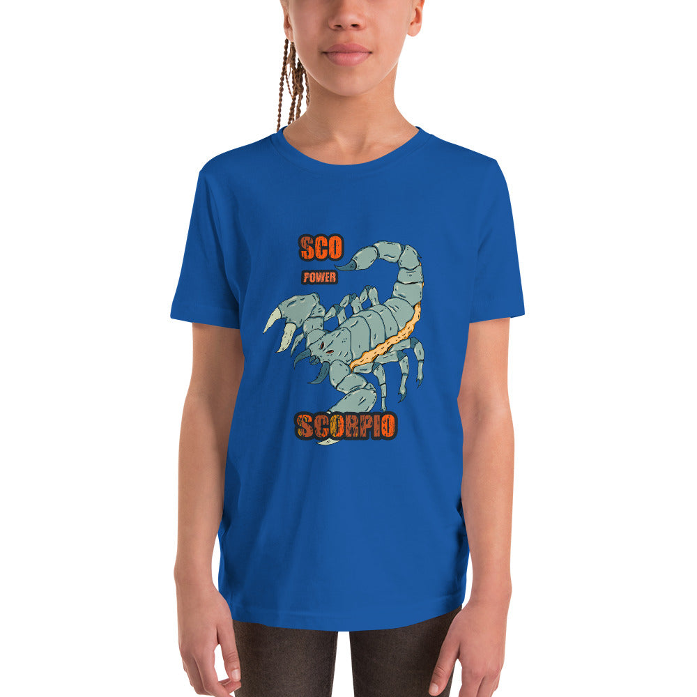 Youth Short Sleeve T-Shirt scorpion power - ragnacold True Royal / S